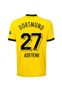 Borussia Dortmund Karim Adeyemi #27 Jalkapallovaatteet Kotipaita 2023-24 Lyhythihainen